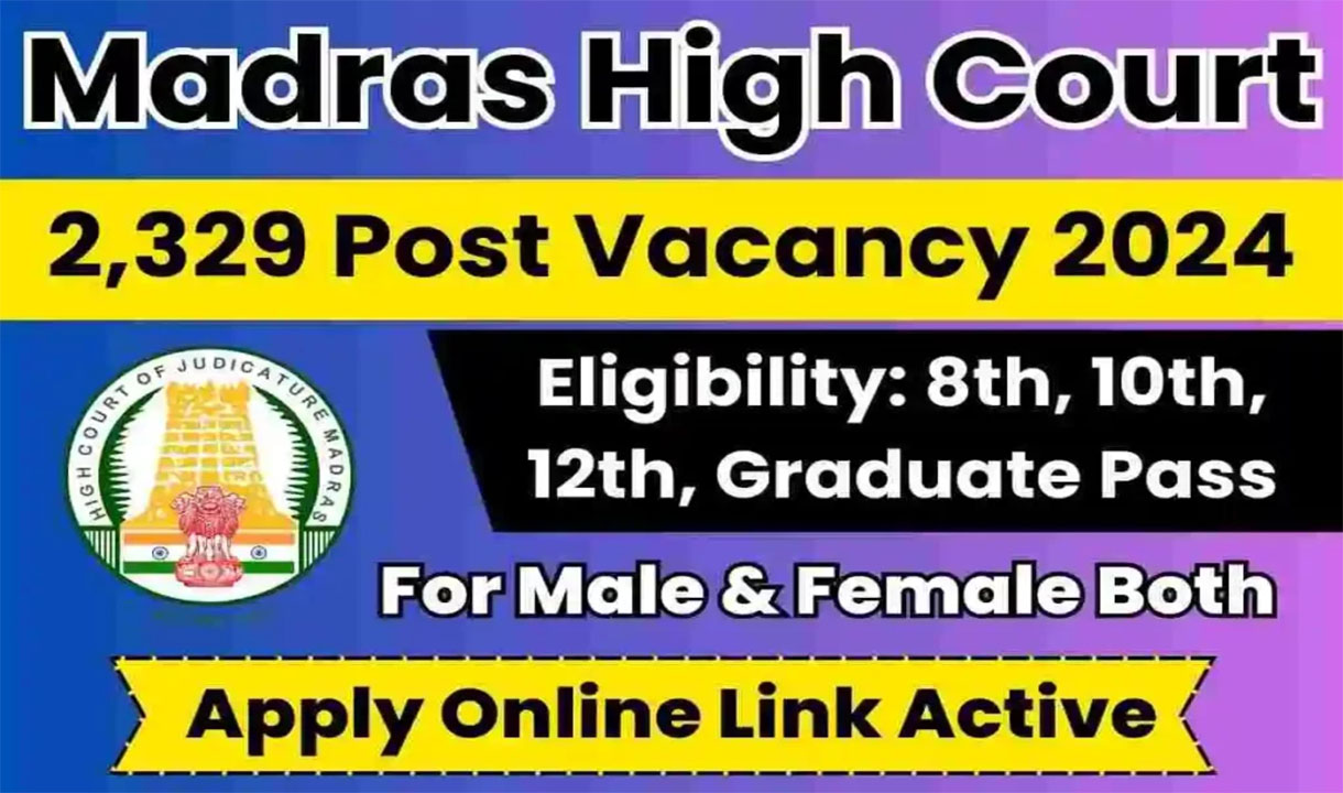 User Madras High Court Recruitment 2024: