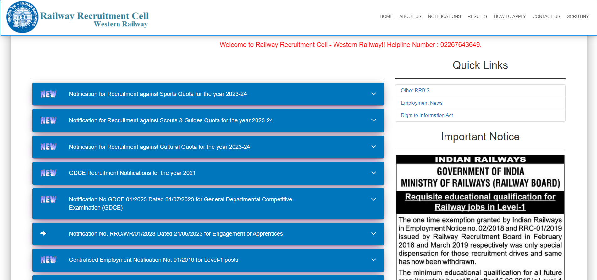 RAILWAY CELL RECRUITMENT 2024